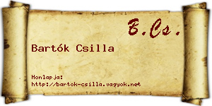 Bartók Csilla névjegykártya