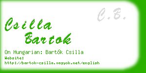 csilla bartok business card